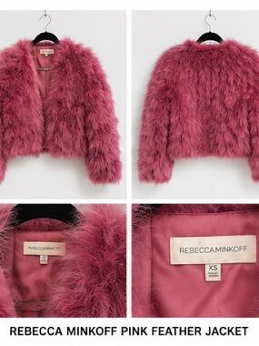 Rebecca Minkoff Dusty Rose Faux Fur Jacket